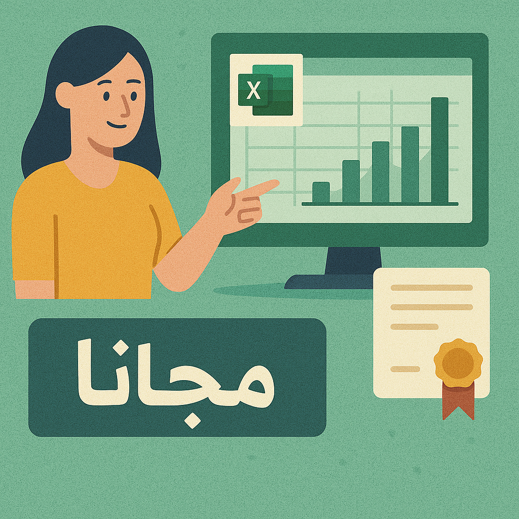 دورة تعلم تحليل البيانات بال Excel مجانا مع الشهادة